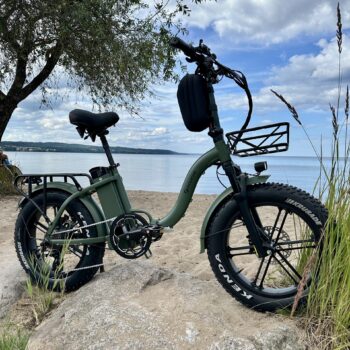 DOUCHE 250W svan beach Elcykel DOUCHEBIKE 250W SVAN Elcykel DOUCHEBIKE 250W SVAN - Hopfällbar - Räckvidd 100km